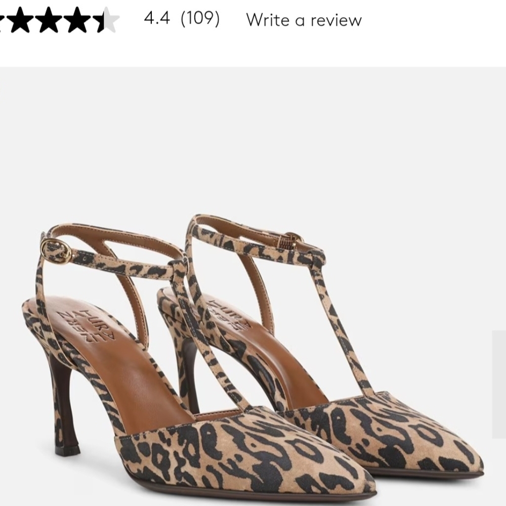 Naturalizer Animal Print T-Strap Heels